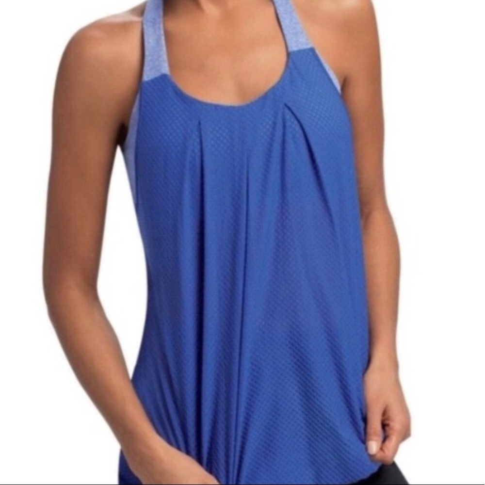 CAbi Blue Racerback Athletic Workout Tank Top